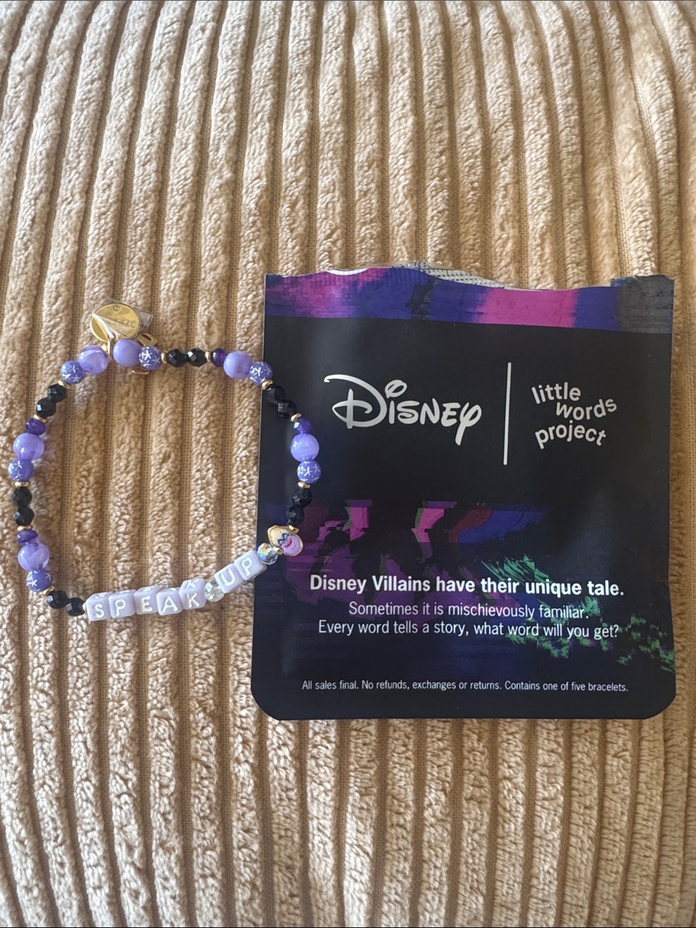 Disney Little Words Project mystery villains bracelet- URSULA